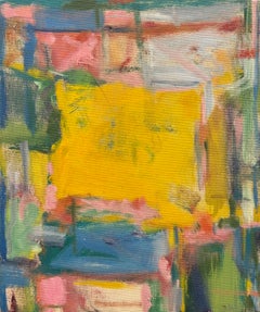 "Senza titolo" Diana Kurz, Giallo intenso, Artista donna dell'Espressionismo Astratto, Scuola di New York