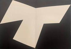 "Derrière Le Miroir No. 110" Ellsworth Kelly, Geometric, Black and White