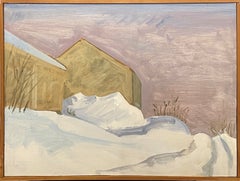 "Rowe's Place Under Snow, Washington, Maine" Lois Dodd, Snowy Landscape