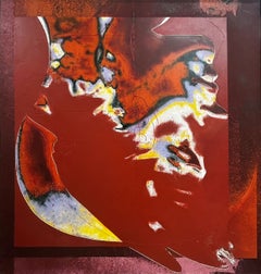 "Argonauts" Jeremy Gardiner, Abstracted, Profile, Red, Classical, Face, Portrait