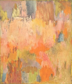 « Spring Glow » Diana Kurz, Femme, Art abstrait-expressionniste, New York, Style gestuel, Rose, Violet clair