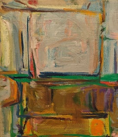 "White and Brown #3" Diana Kurz, Female Abstract Expressionist, New York School