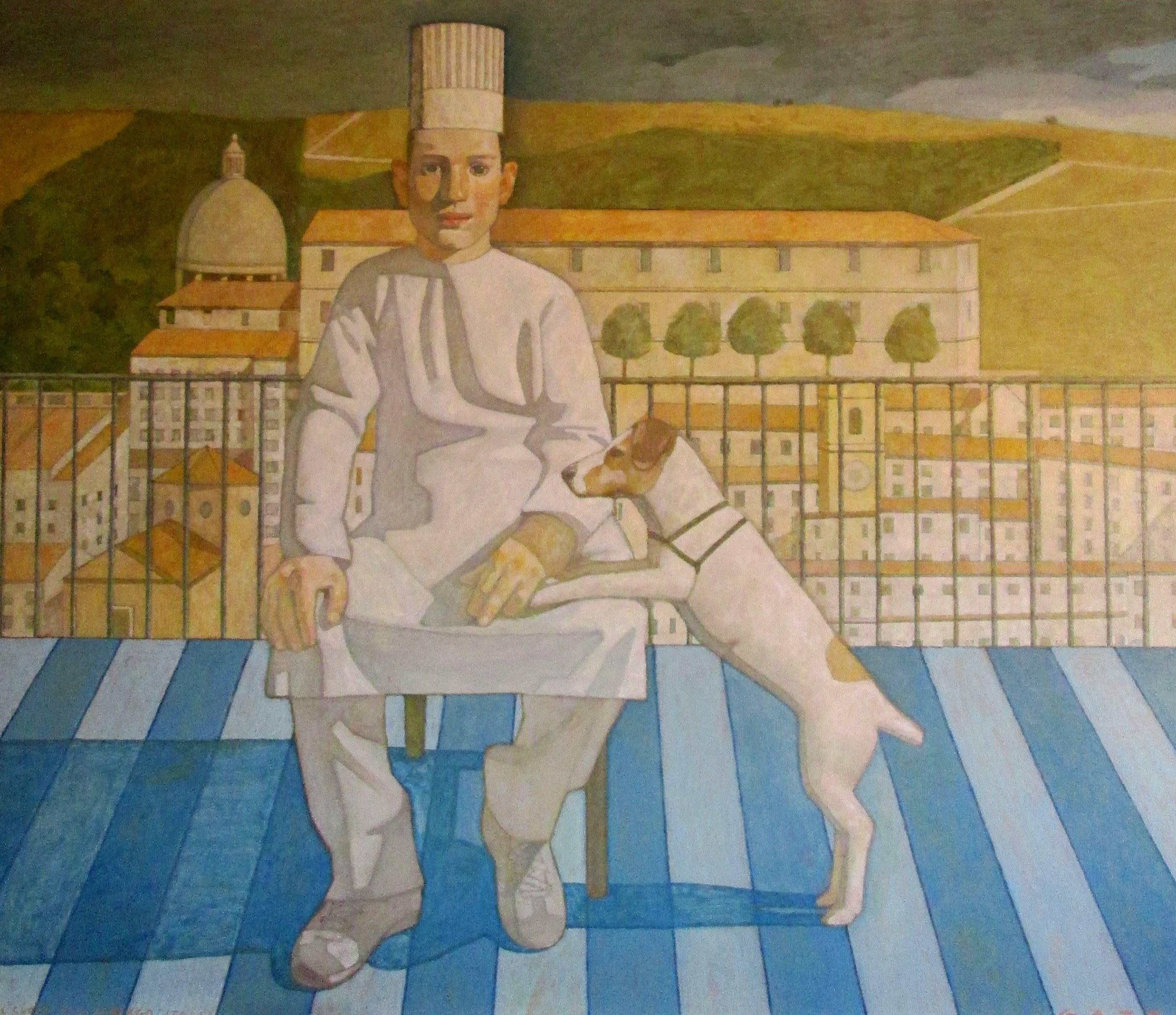 Luigi Gatti Still-Life Painting - The Cook of the Italy Hotel