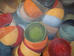 "Fishs Eddy Bowls Green Jewel'