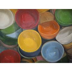 "Fishs Eddy Bowls Blue Jewel" 12