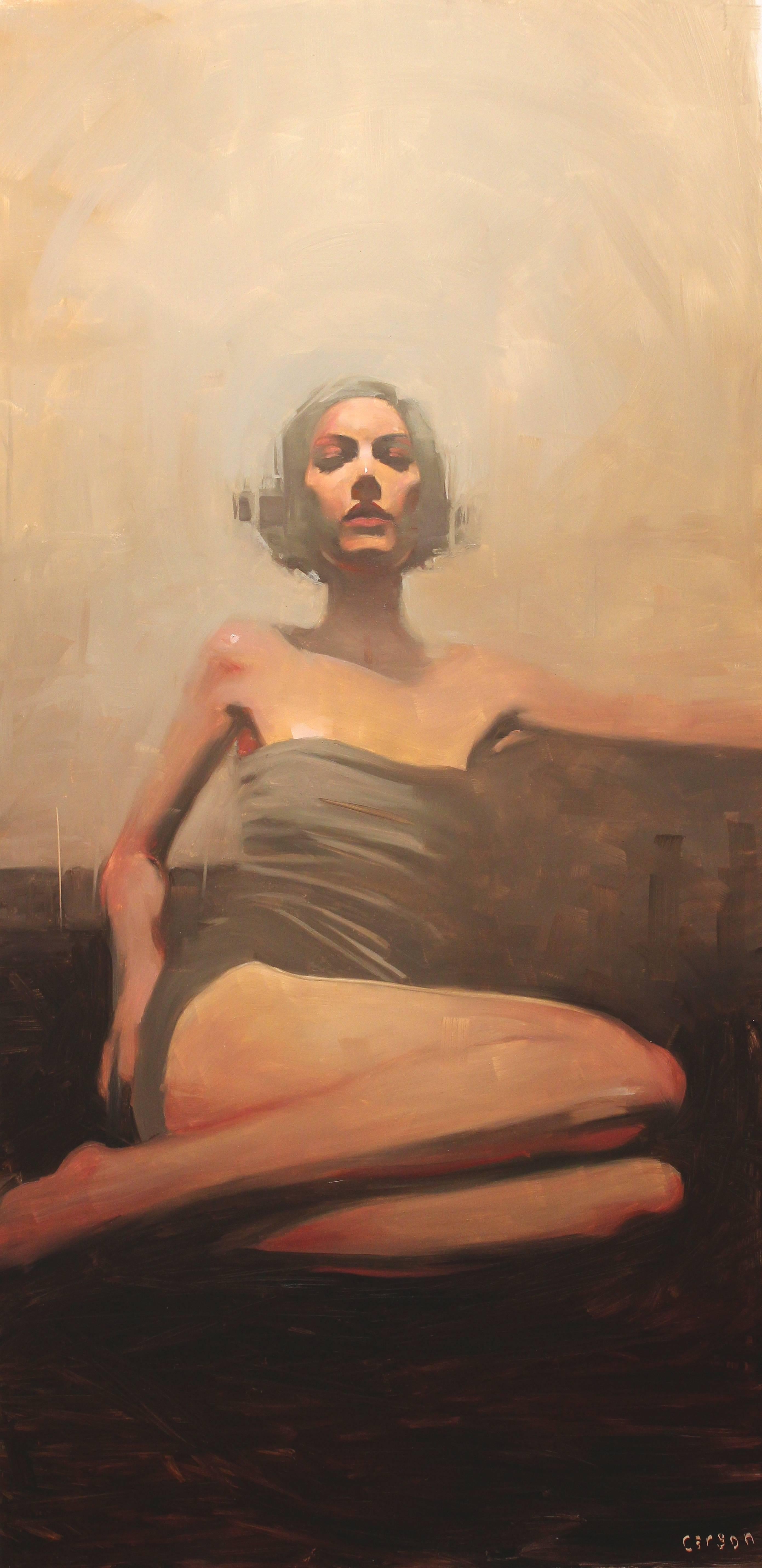 Michael Carson Figurative Painting – "Langsam verblassen"