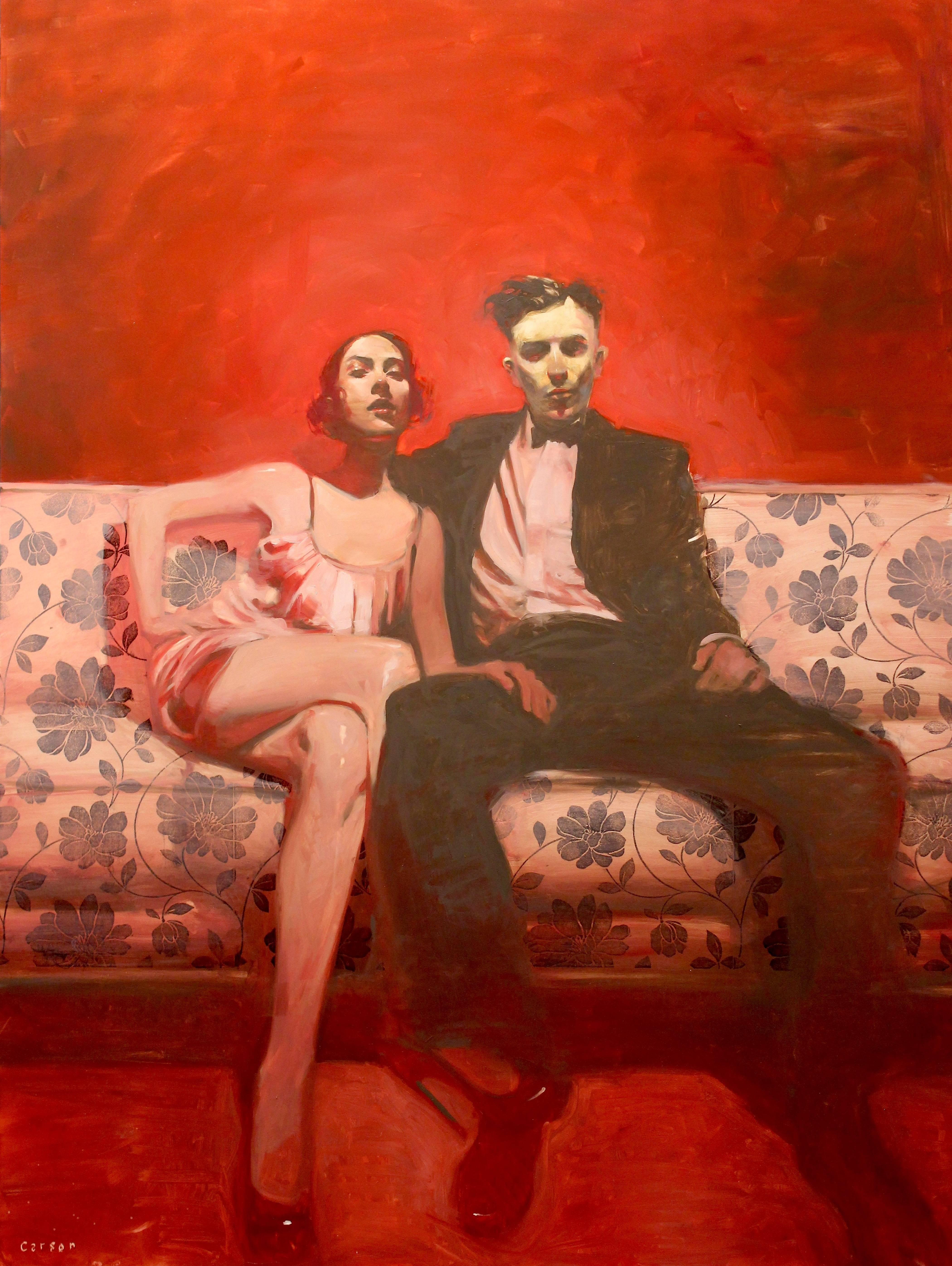 Figurative Painting Michael Carson - « The After Party » (La fête du soir)