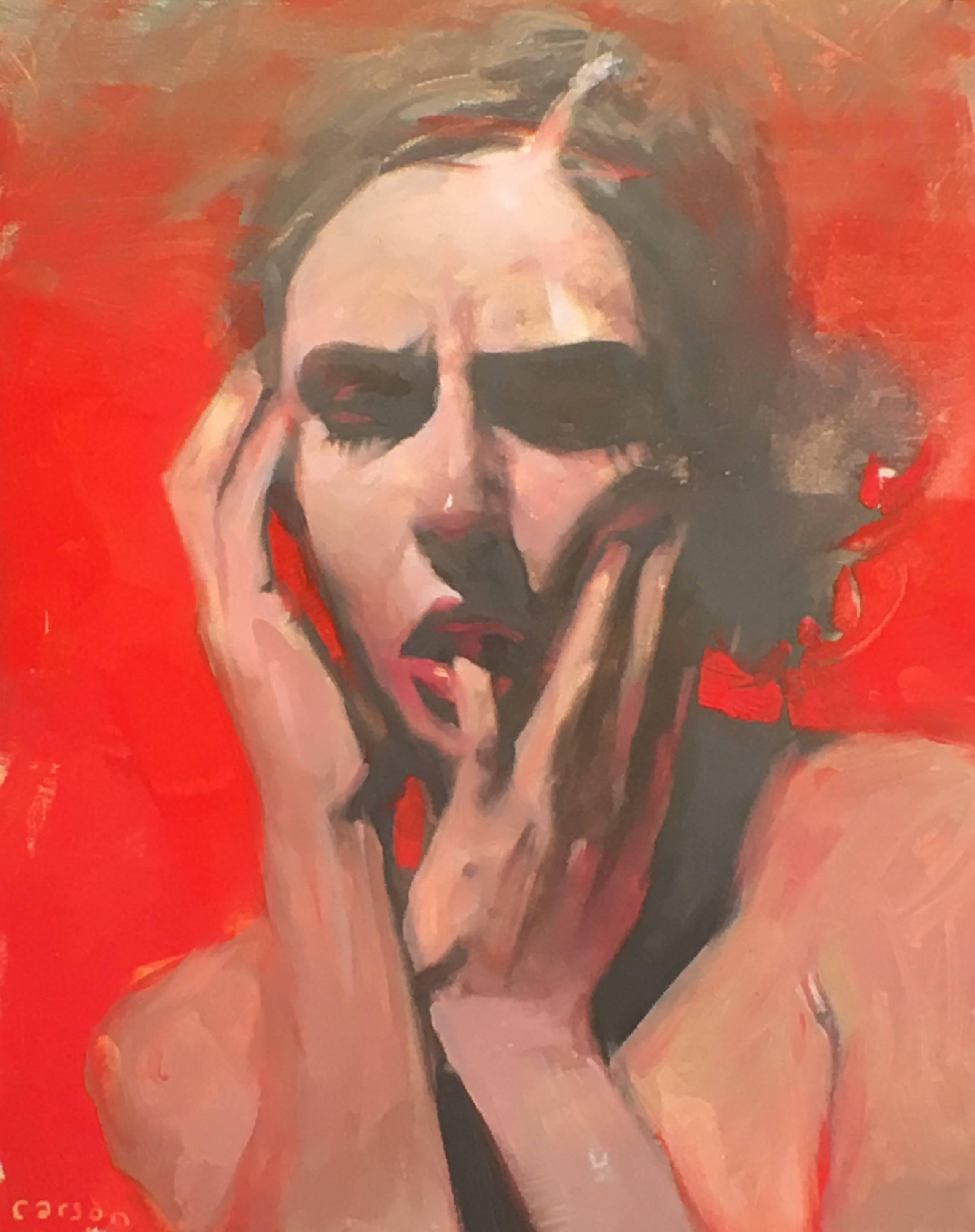 Michael Carson Portrait Painting - "Not Yet Thought Of"