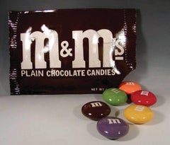"M&M Bag and Candies"