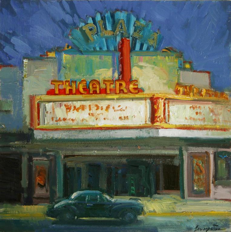Francis Livingston Still-Life Painting - "Plaza Nocturne"