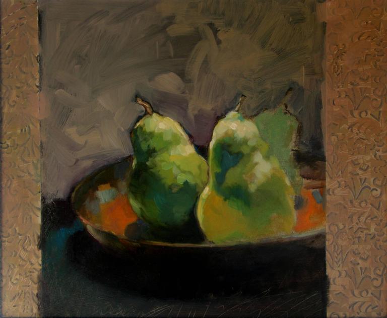 Francis Livingston Still-Life Painting - "Three Pears"