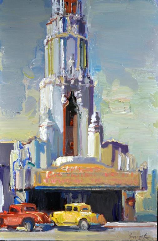 Francis Livingston Still-Life Painting - "Tower Theater"