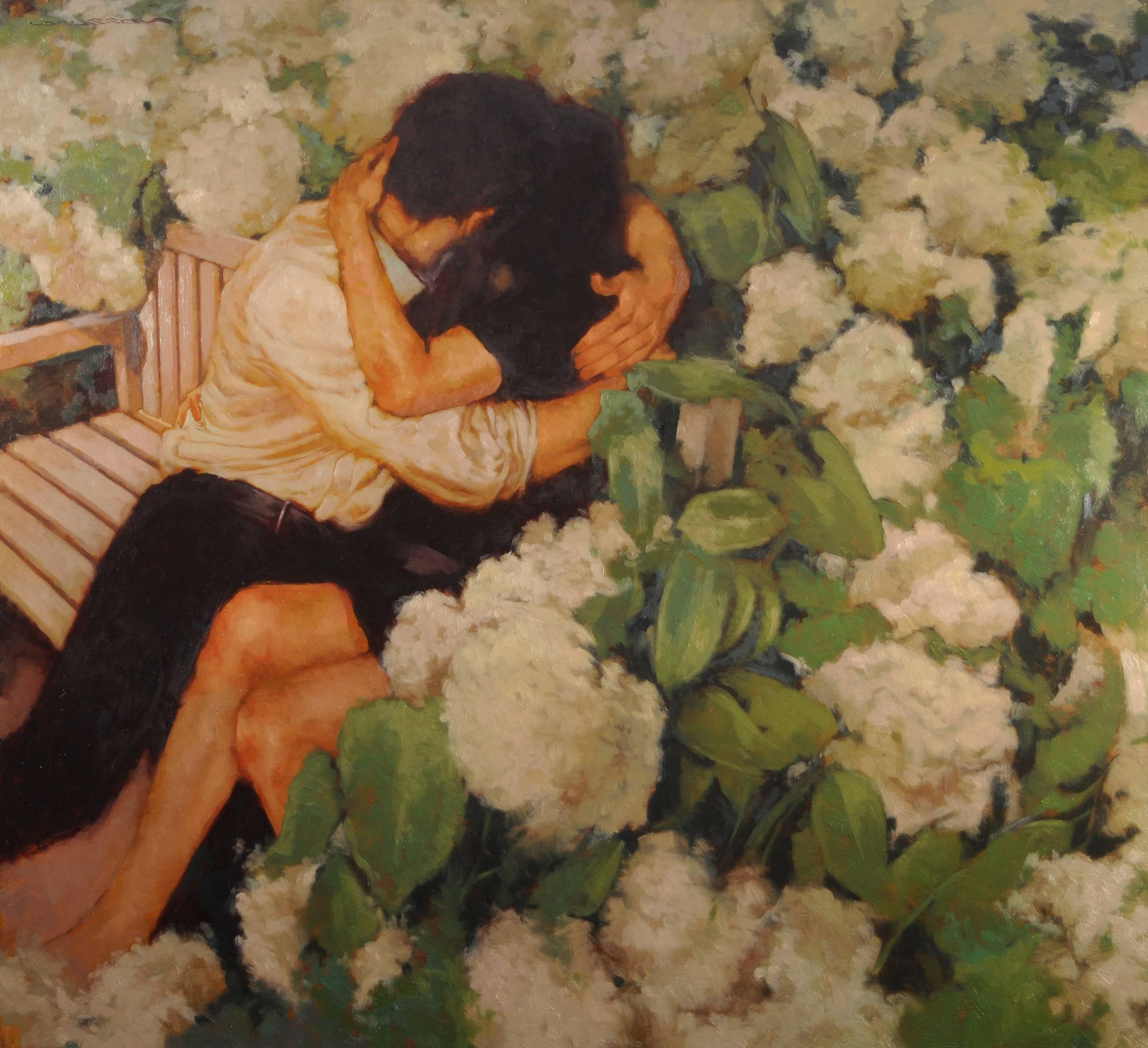 Joseph Lorusso Still-Life Painting - "Lovers In The Garden" 