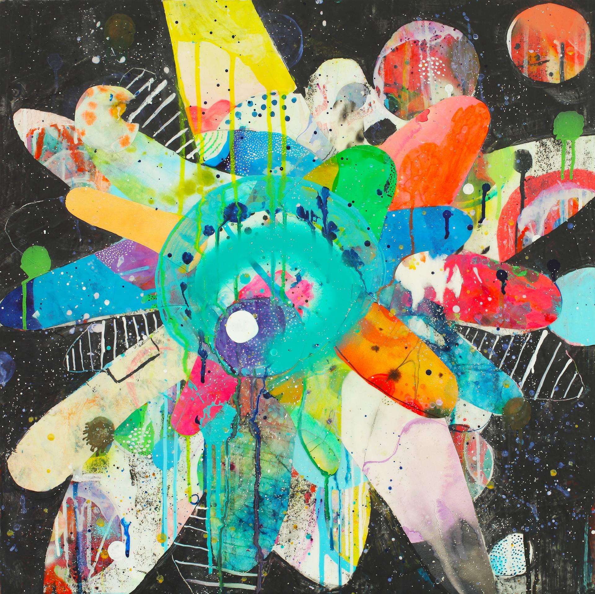 Liz Tran Abstract Painting - "Last Star" 