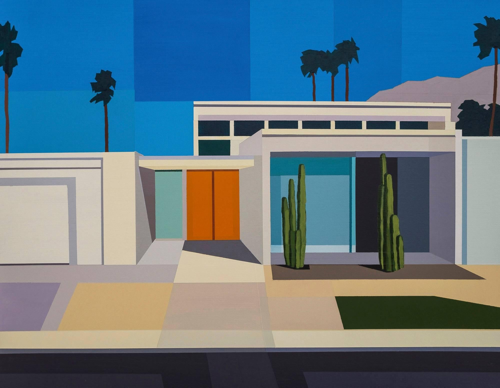 Andy Burgess Still-Life Painting - "Palm Springs House II"