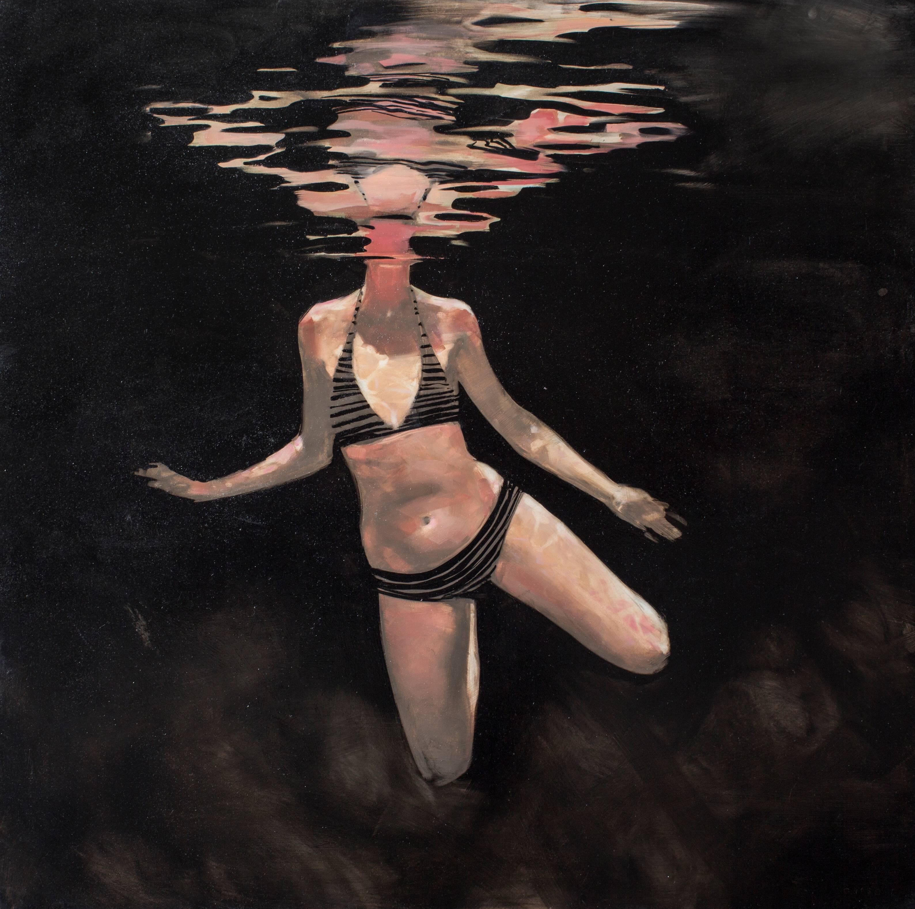 "Night Swimming" - Painting by Michael Carson