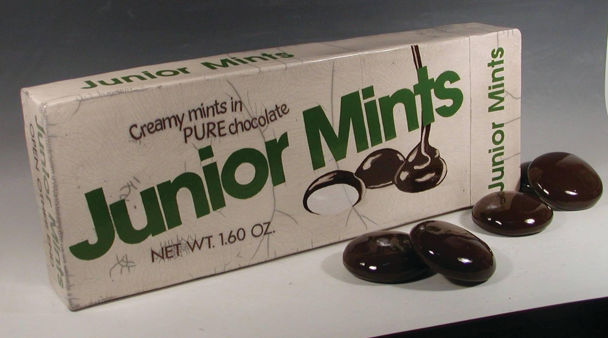 Karen Shapiro Figurative Sculpture - "Jr. Mints Box with Candies"