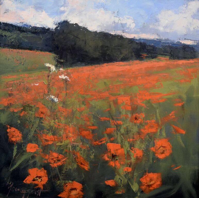 Romona Youngquist, Landscape Painting - "Poppies"