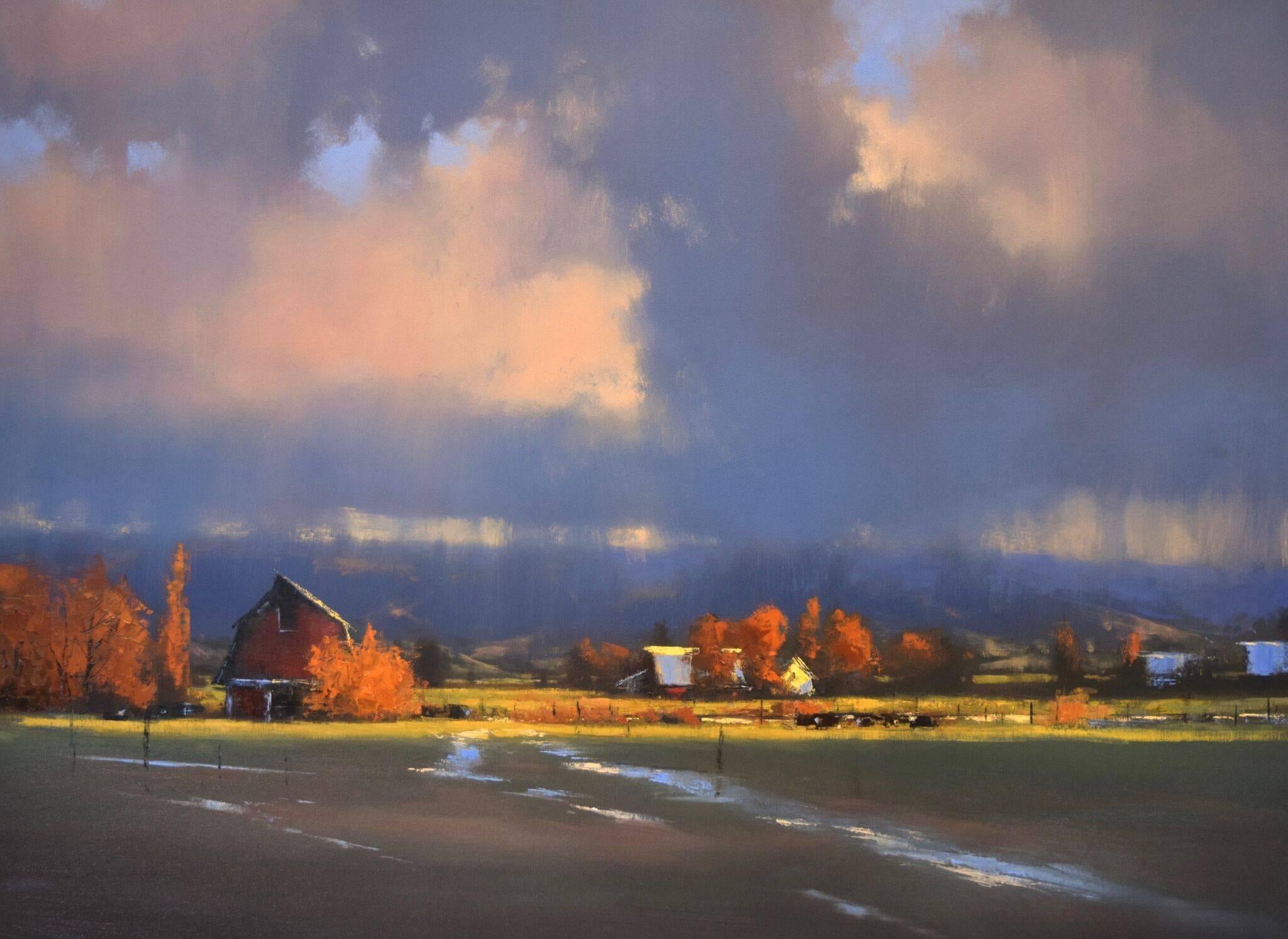 Romona Youngquist, Landscape Painting - "Cloud Burst"