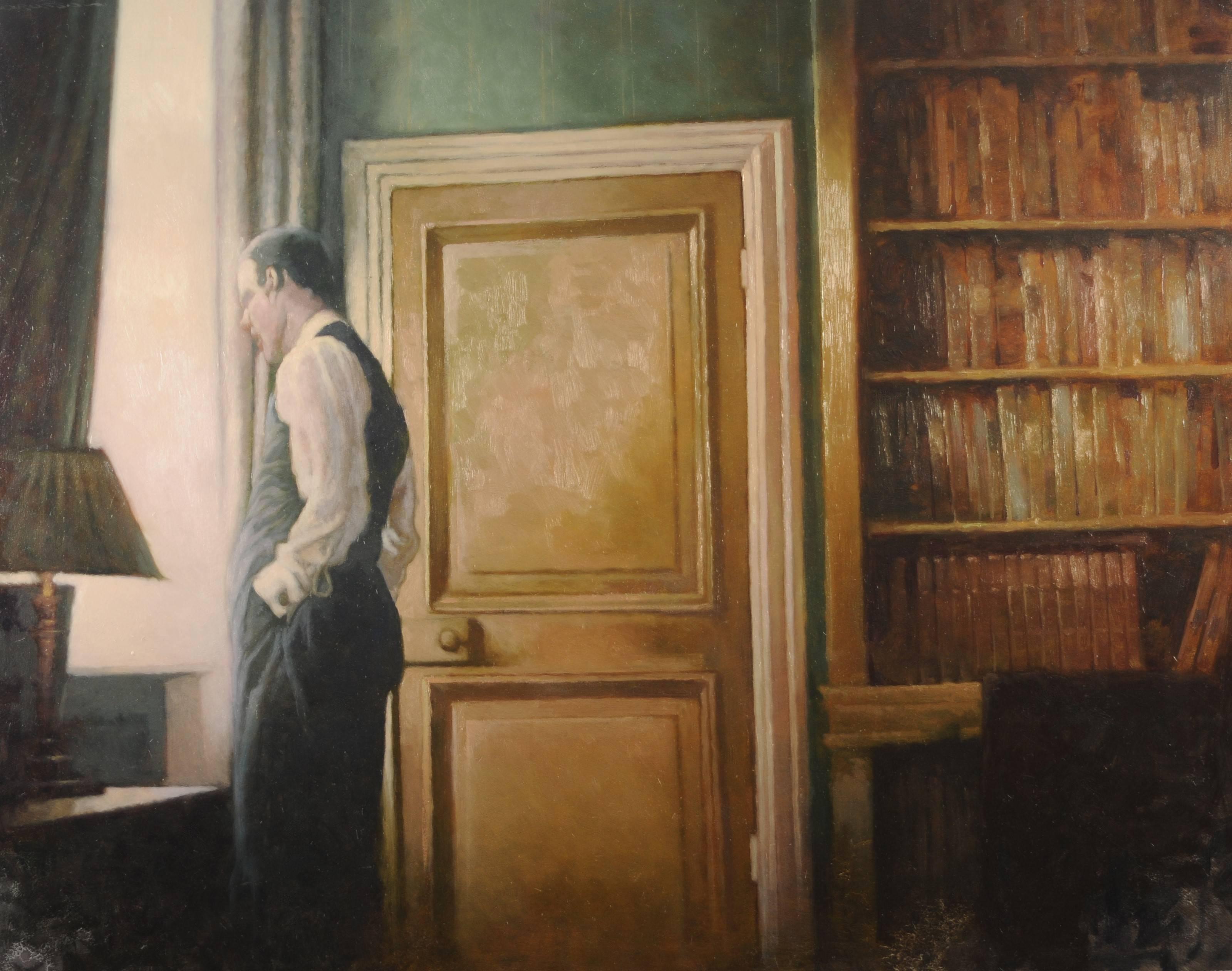 Joseph Lorusso Figurative Painting - "View from the Library"