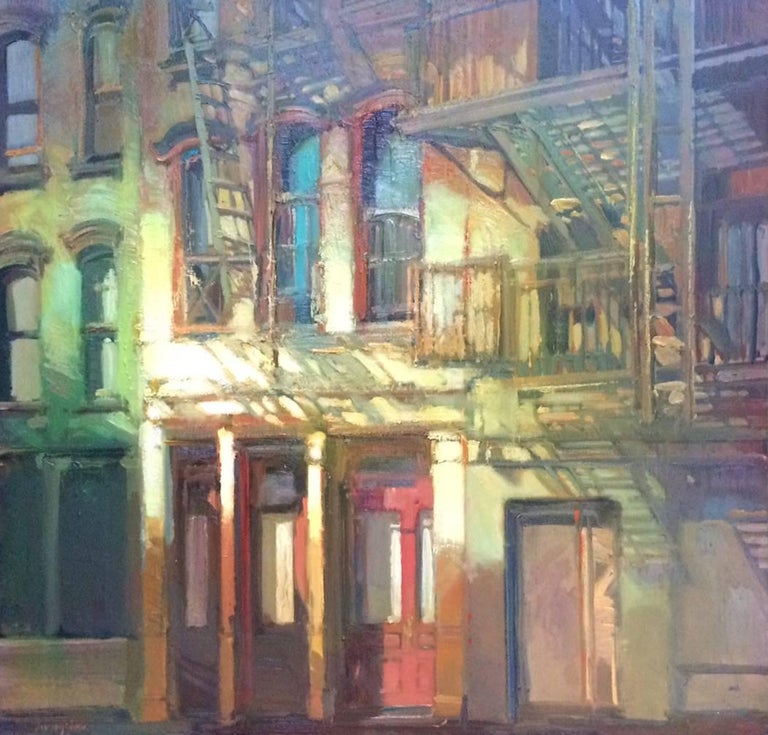 Francis Livingston Abstract Painting - "SOHO in Verde"