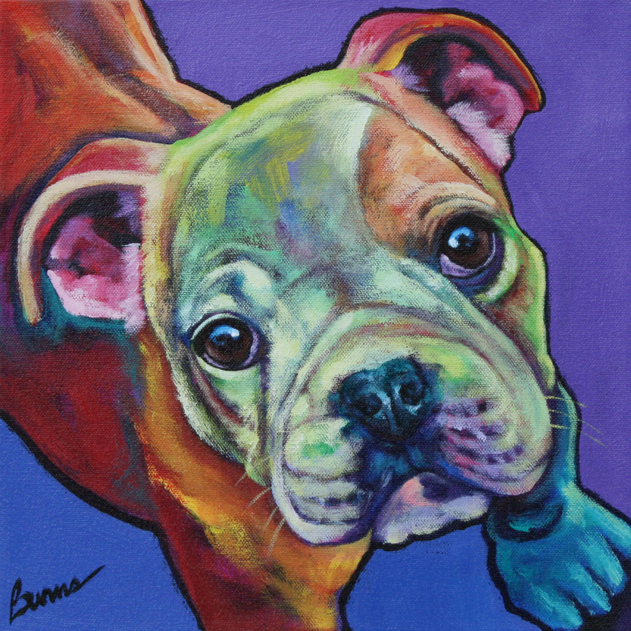 Ron Burns Bumper, Painting For Sale at 1stdibs