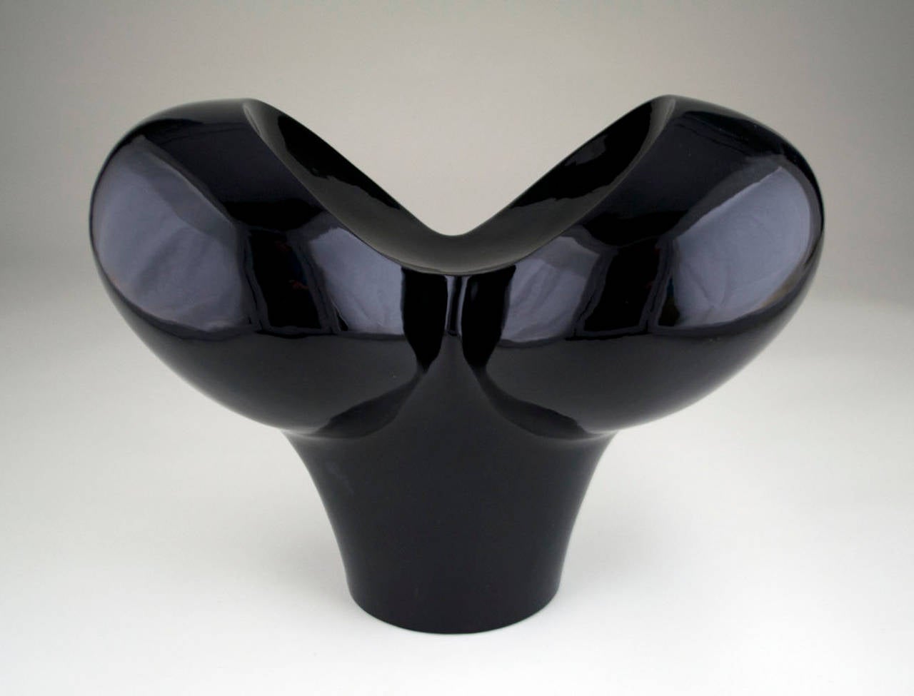 Eric Boos Abstract Sculpture - Stately Black Bowl