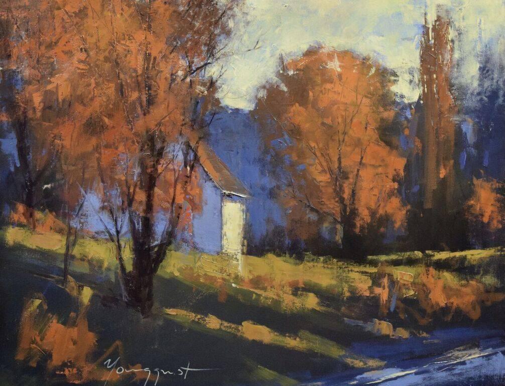 Romona Youngquist, Landscape Painting - "Country Drive in October"