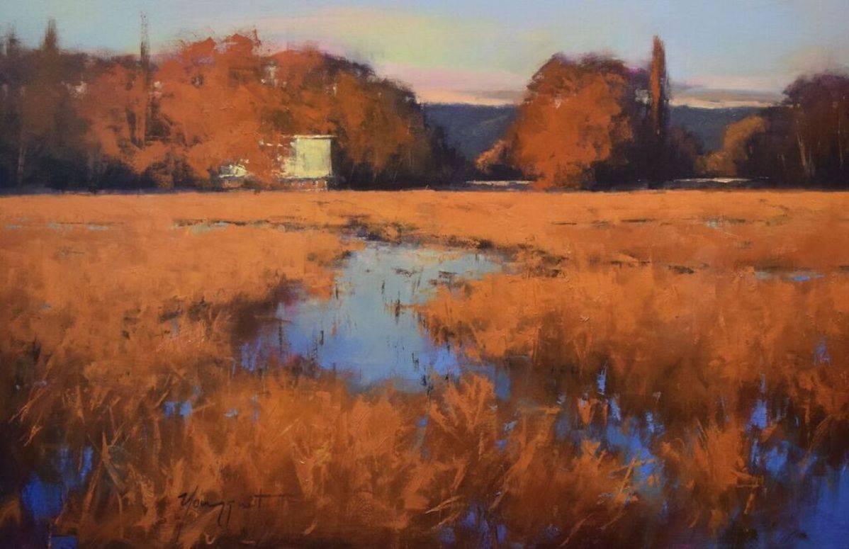 Romona Youngquist, Landscape Painting - "Afternoon Gold"