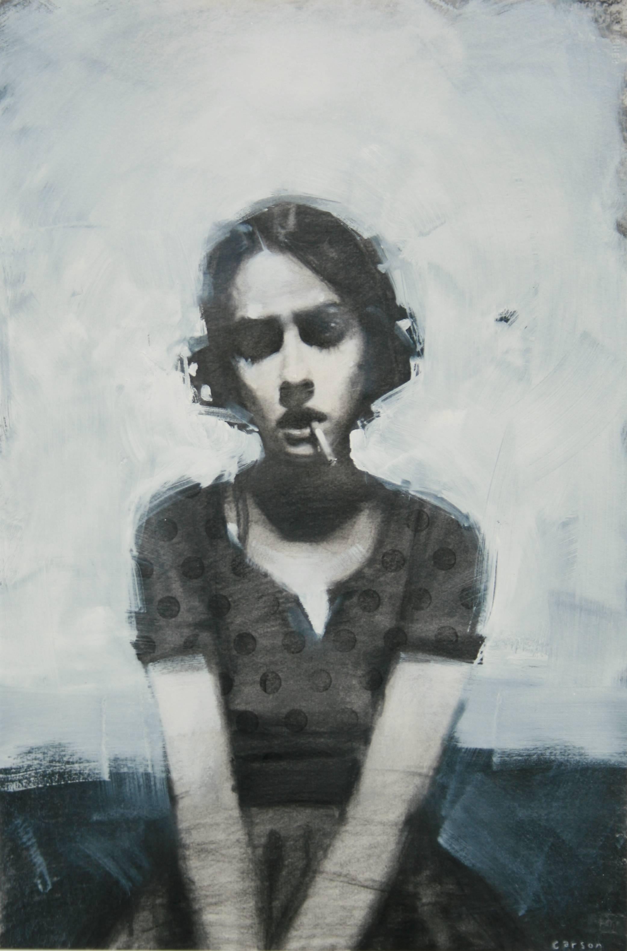 Michael Carson Portrait Painting - Last Cigarette