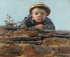 Child atop a wall