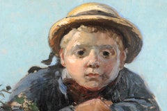 Child atop a wall