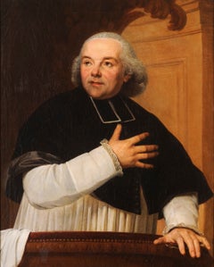 Portrait of a priest during his sermon