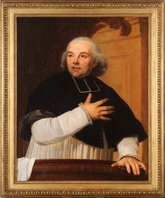 Portrait of a priest during his sermon