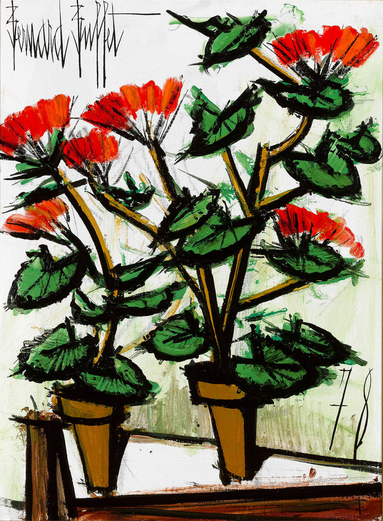 Geraniums - Painting by Bernard Buffet