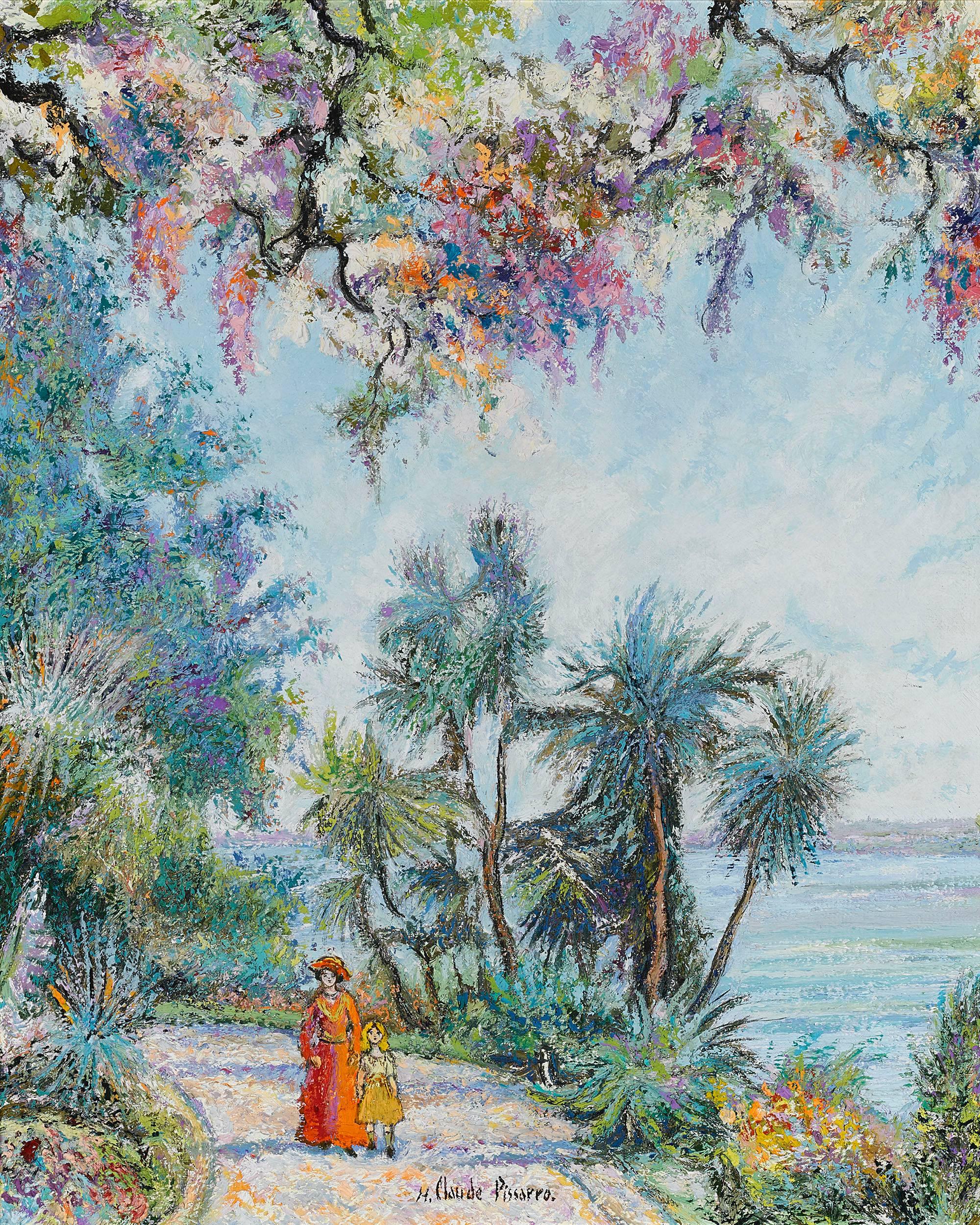 Hughes Claude Pissarro Landscape Painting - Corinne et Rachel a Golfe-Juan 