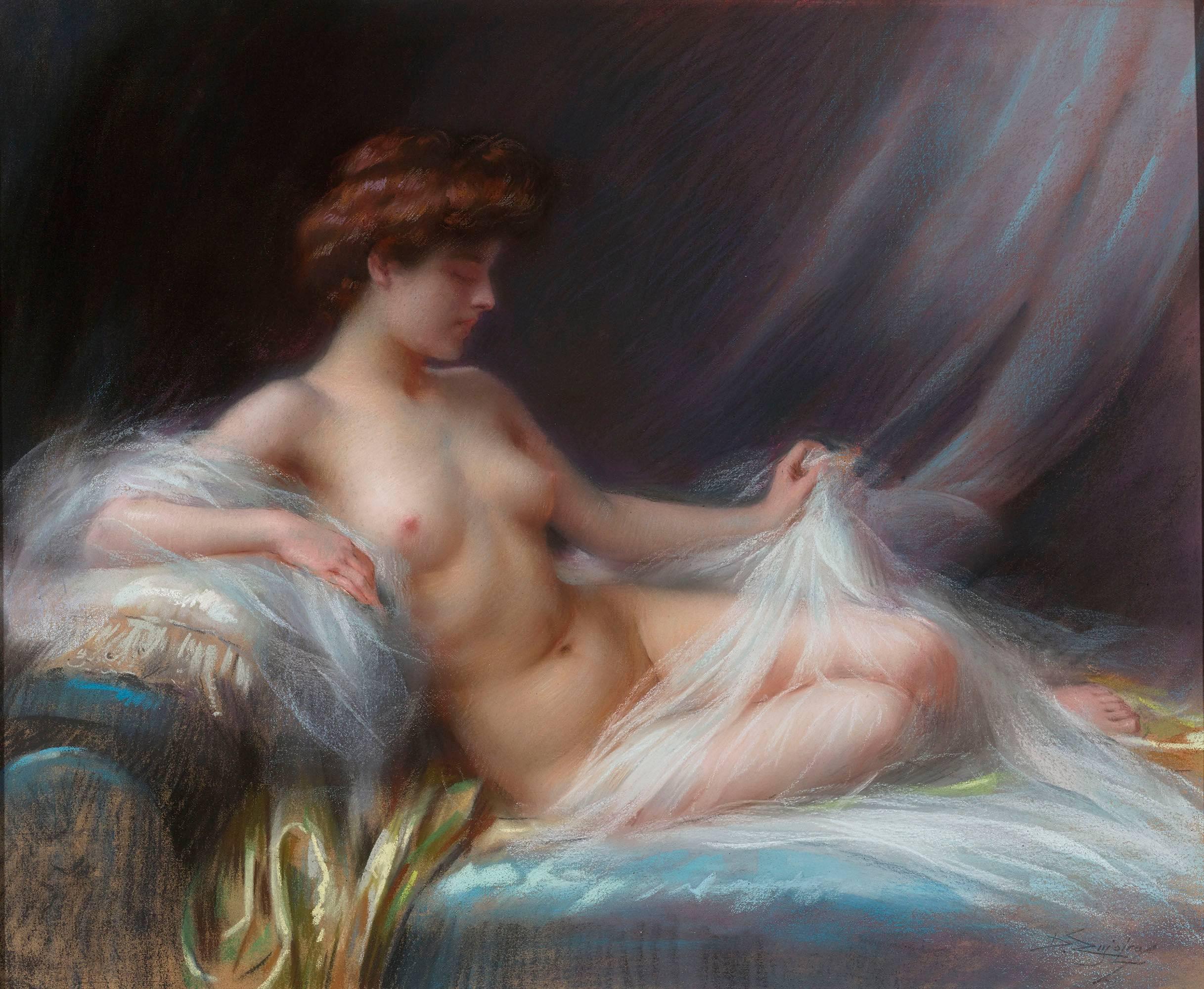 Delphin Enjolras Figurative Painting -  Reclining Female Nude 