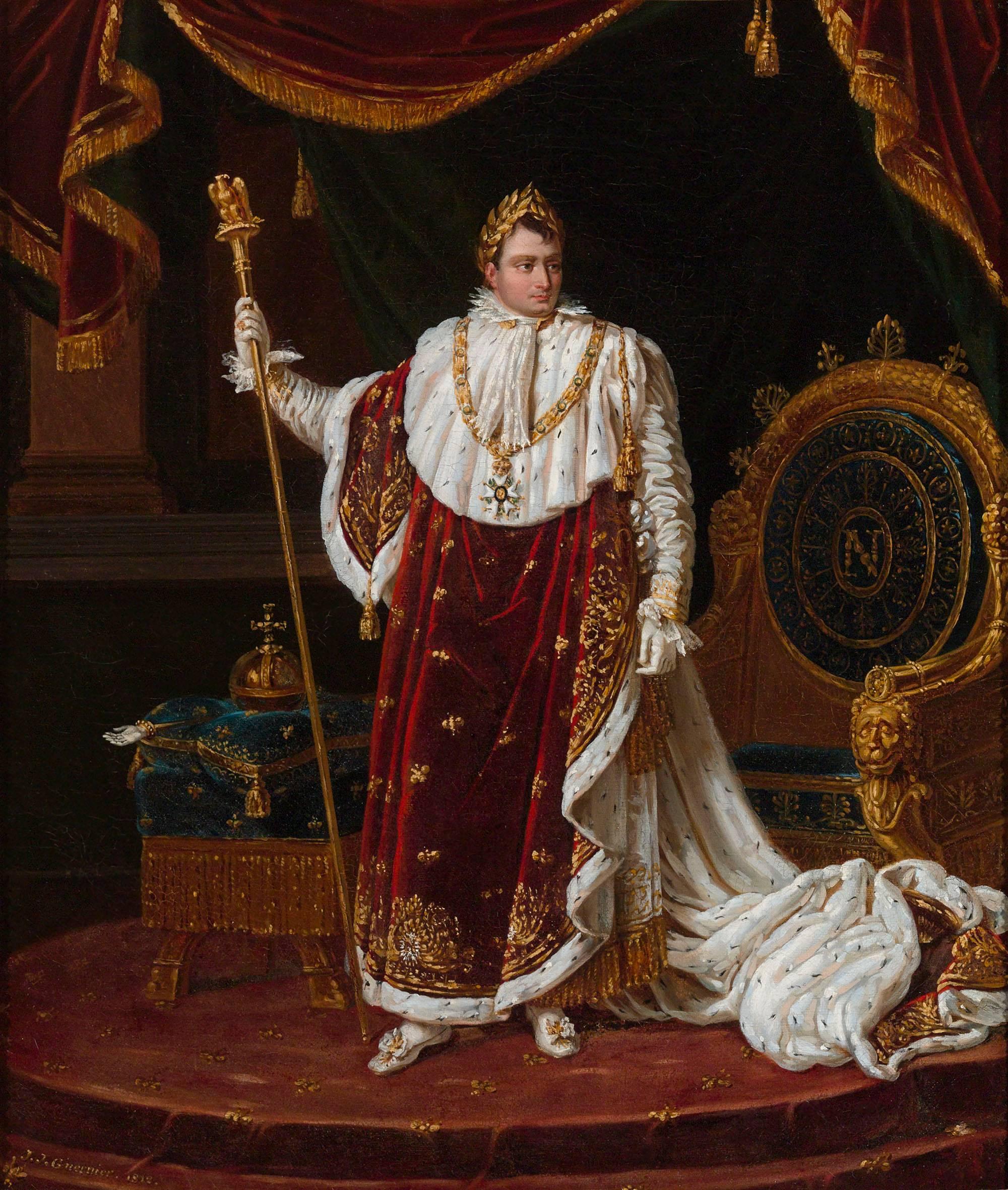 Joseph Joachim Guernier Portrait Painting - Emperor Napoléon I in Coronation Robes