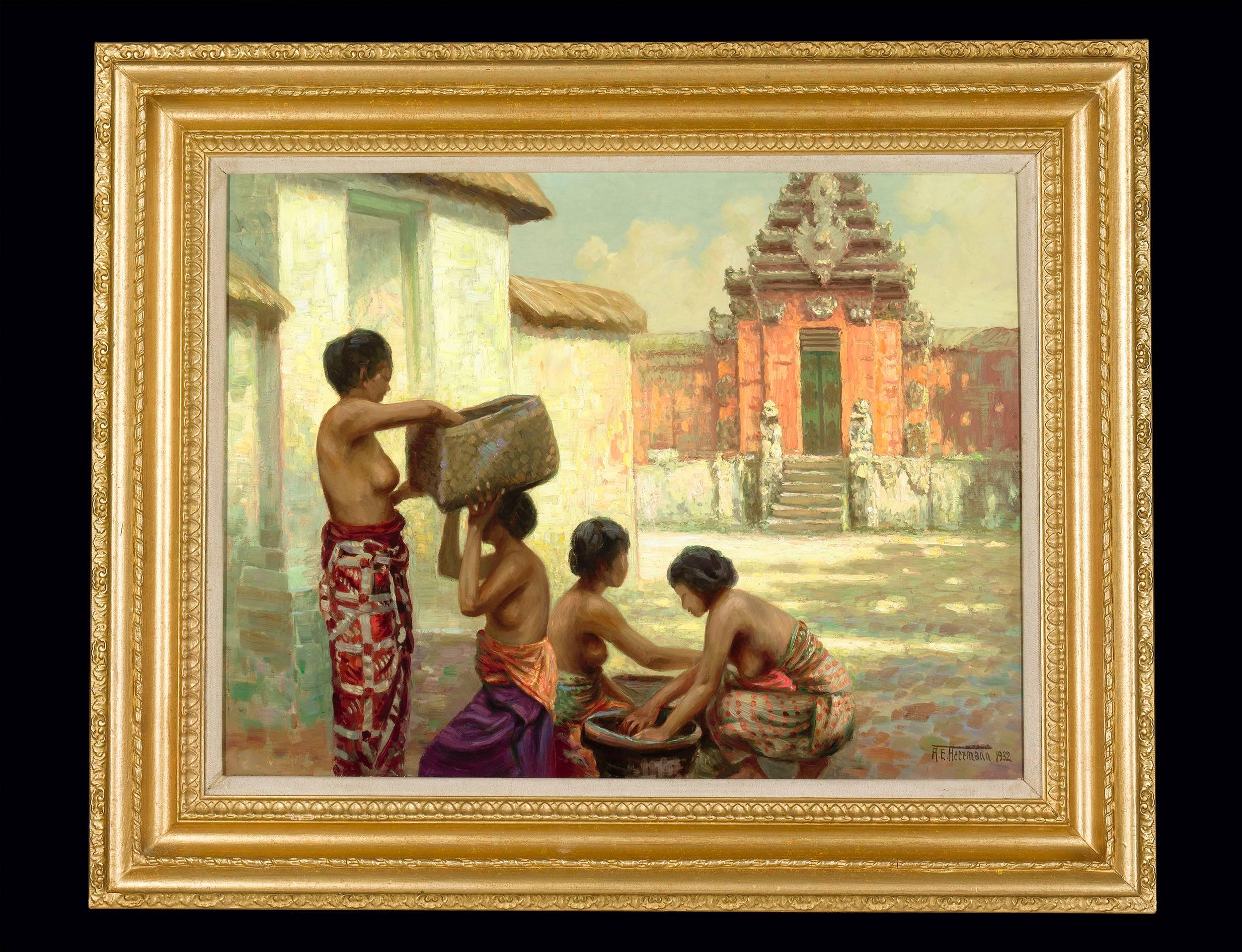 Bali von A. E. Herrmann – Painting von A.E. Herrmann