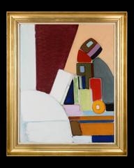 Still Life with Orange Books and Boxes by Vilhelm Lundstrøm