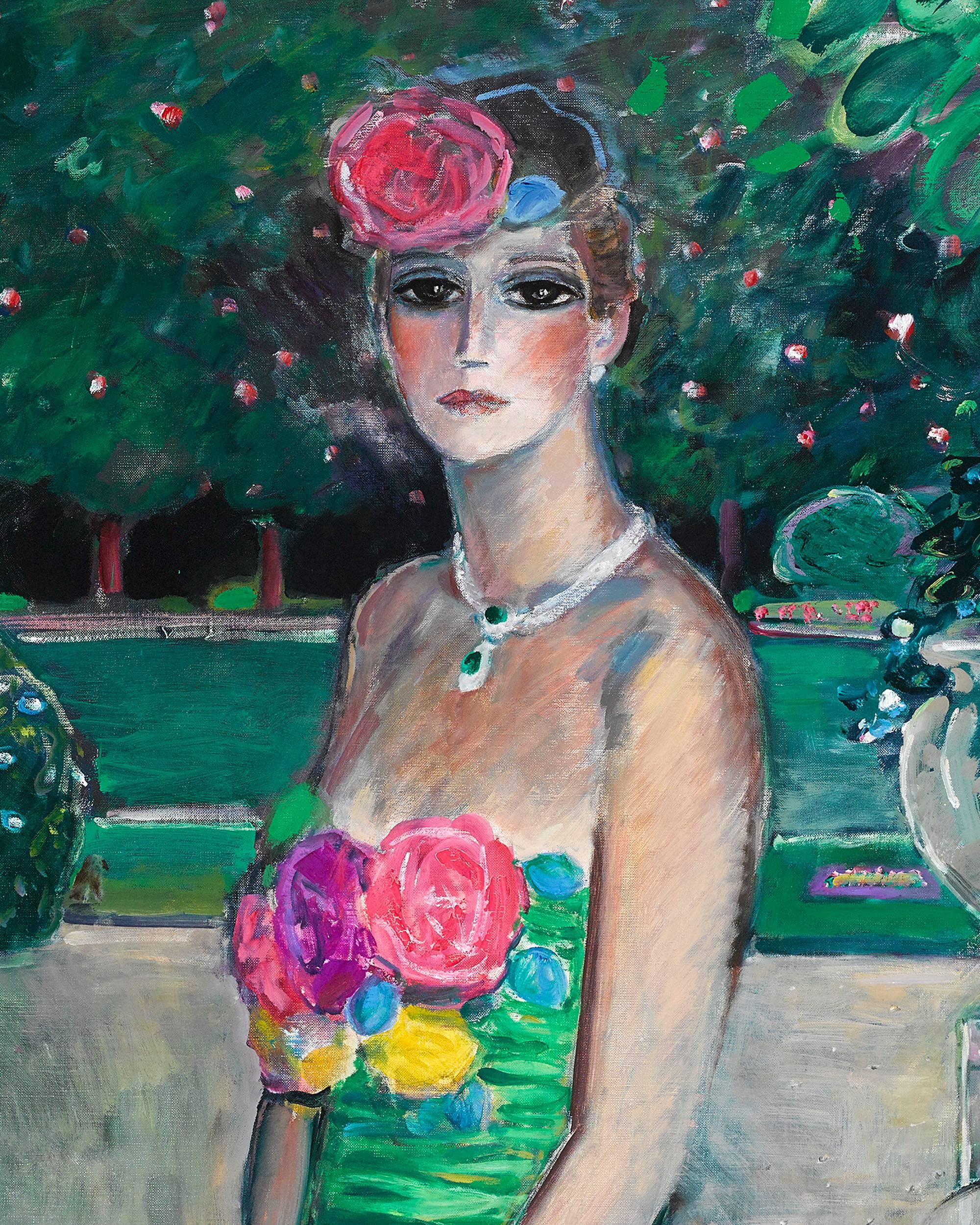 The Emerald Necklace - Post-Impressionist Painting by Jean-Pierre Cassigneul