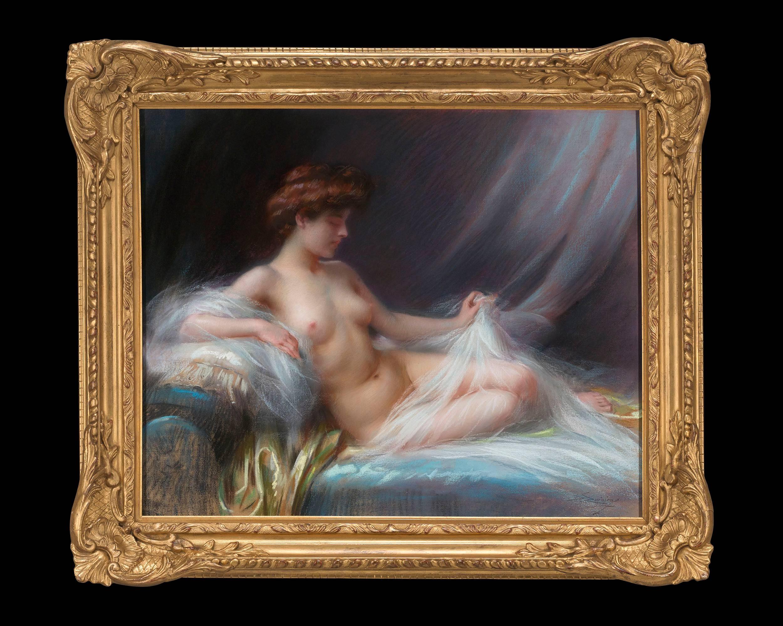  Reclining Female Nude  - Painting by Delphin Enjolras