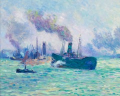 Rotterdam, Scène de Port by Maximilien Luce