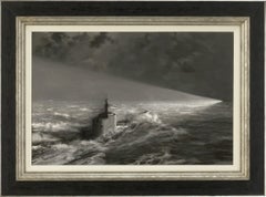 US Submarine Caught in Enemy Searchlights by Montague Dawson