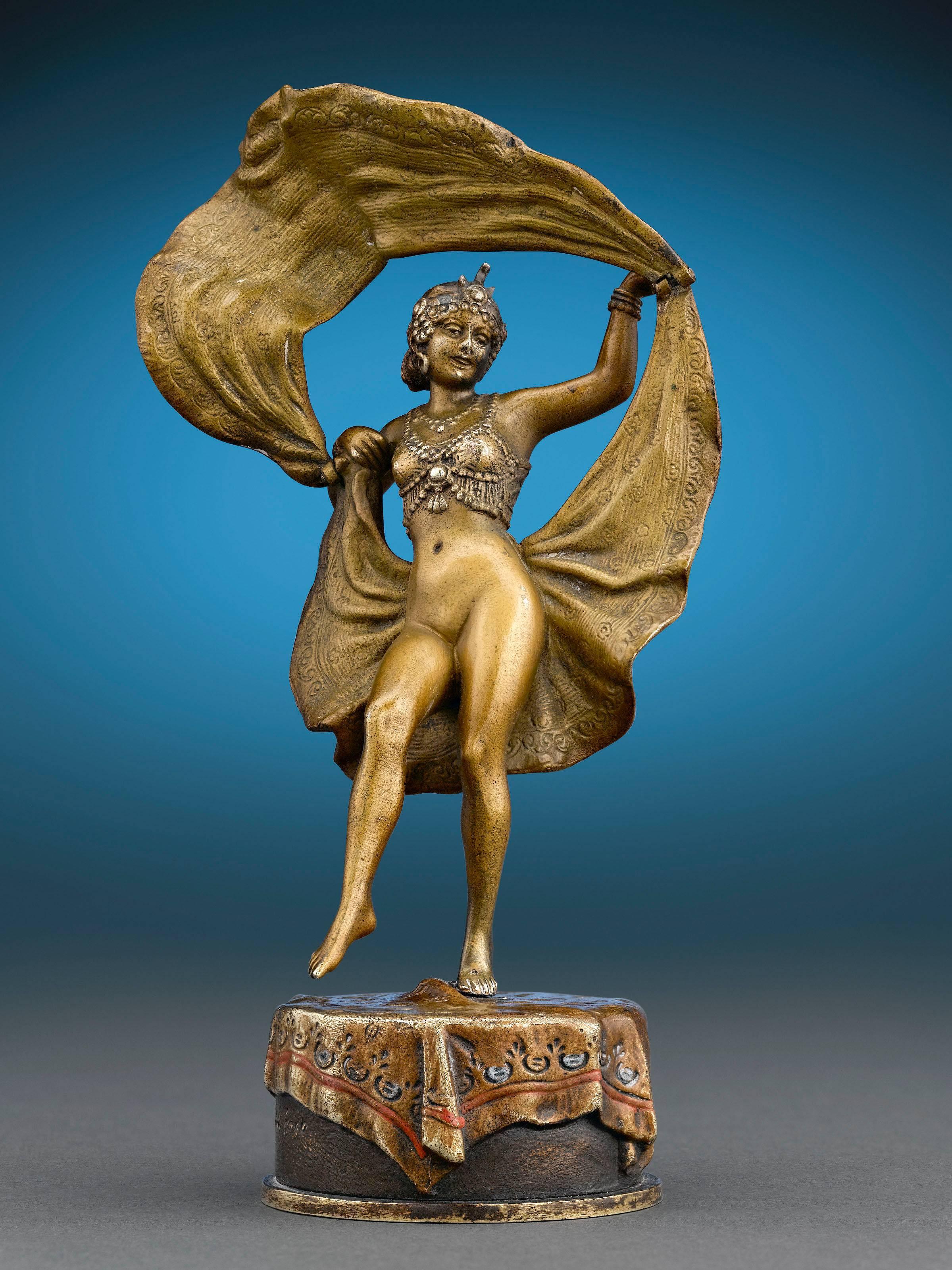 Erotic Dancer by Bergmann - Sculpture by Franz Bergmann