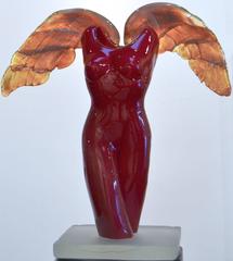 Red Angel with Amber Wings