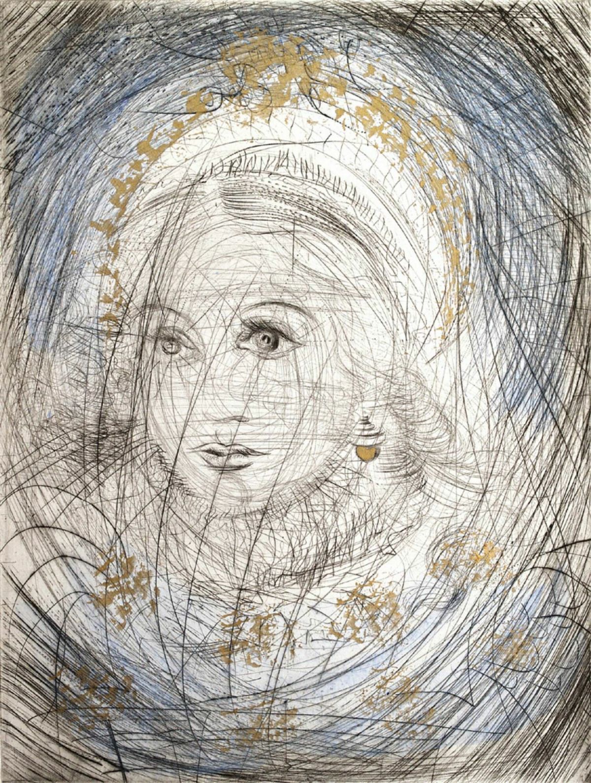The Night of Walpurgis Faust (Goethe) Series: Portrait of Marguerite - Print by Salvador Dalí