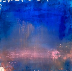 Ocean Abstract Painting, Large Square Canvas, Original