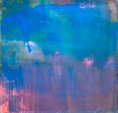 Garden Abstract Painting, Large Square Canvas, Original