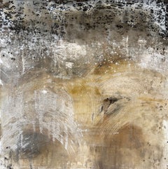Todo está en los detalles: pintura abstracta en tonos tierra, lienzo cuadrado grande, original
